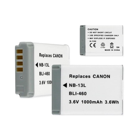 Canon NB-13L 3.6V 1000 MAh Li-ion Charger Replacement Batteries - 3.6 Watt